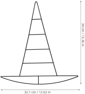 4Pcs Witch Hat Wire Wreath Frames - 10 Inch Metal Forms for DIY Crafts