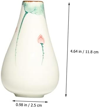 Kisangel Elegant Hand Painted Lotus Flower Vase for Plant Storage