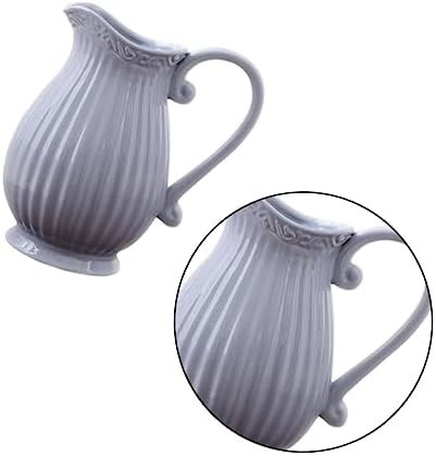 Zerodeko Ceramic Dried Flower Vase Grey Decor Accent