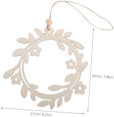 Boho Wreath Wall Decor Handcrafted Wooden Wreath Nordic Style Home Accent