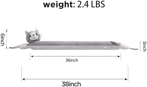 Habibee 38 Inch Door Draft Stopper with Pet Design