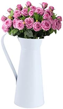 2pcs Galvanized Iron Flower Vase Set for Home and Office Decor