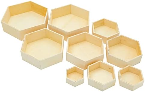 Bright Creations 9 Hexagon Floating Wall Shelves Set