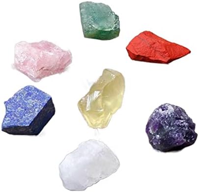 Natural 7 Raw Stones Rough Quartz Crystal Unpolished Collection