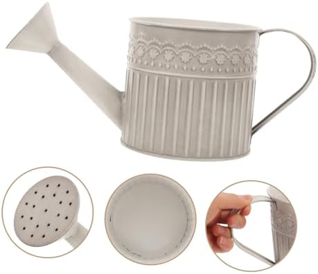 Retro Iron Flower Bucket Vase with Handle