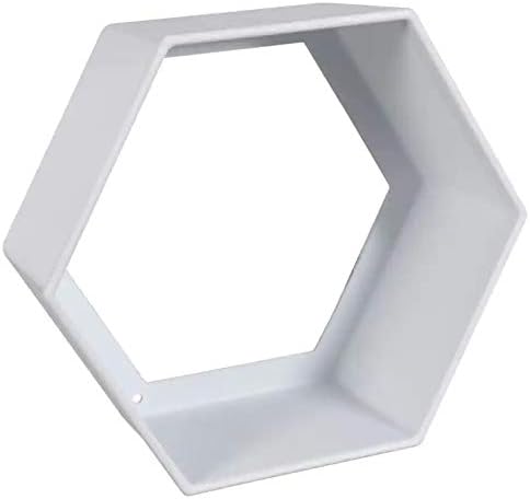 Hexagon Floating Shelves Set of 3 Wall Mounted Plastic