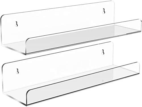 HESIN Acrylic Floating Shelves 2 Pack 15x37x275 Inch