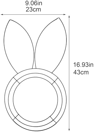 Goodliest 6 Pcs Easter Bunny Wreath Frame for DIY
