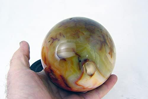 Carnelian Agate Sphere 100mm with Stand