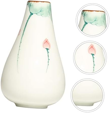MERRYHAPY Hand Painted Lotus Vase Ceramic Decor