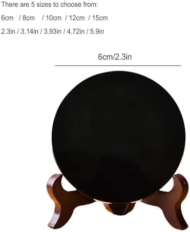 Beautiful Natural Obsidian Mirror Stone Disc for Home and Office Decor