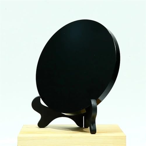 Beautiful Natural Obsidian Mirror Stone Disc for Home and Office Decor