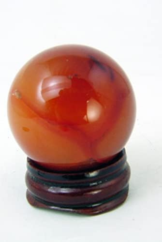 Carnelian Agate Sphere 40mm with Stand for Healing