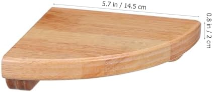 Alipis Corner Shelf Wall Mounted Wooden Floating Storage Shelf for Bedroom Living Room Kitchen Hotel
