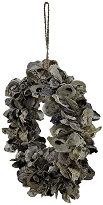 Natural Oyster Shell Accent Wreath 18 Inch