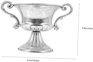 CIMAXIC Decorative Urn Vase Silver Vintage Tall Floor Vase