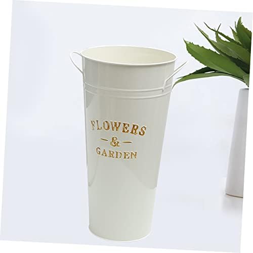 Retro Iron Flower Bucket Vase for Home Decor