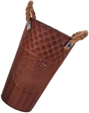 SUPVOX Vintage Iron Flower Bucket Decorative Vase