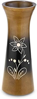 AeraVida Set of 2 Handcarved Mango Wood Vases