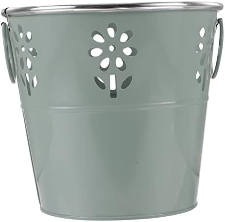 Vintage Galvanized Iron Flower Bucket Planter for weddings and rustic decor