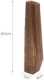 Wakauto Rustic Tall Oblong Wooden Vase