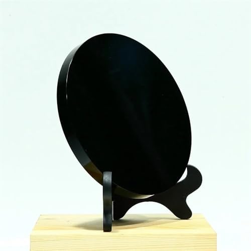 Beautiful Natural Obsidian Mirror Stone Disc for Home and Office Decor