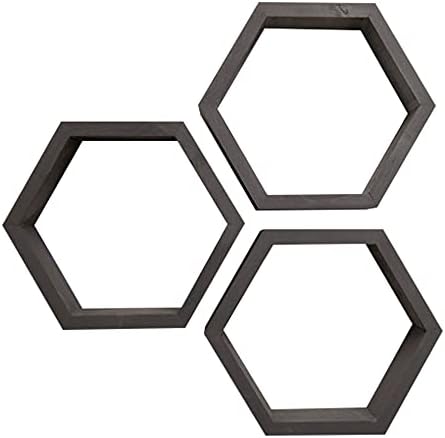 Drakestone Hexagon Floating Shelves 3-Pack Black