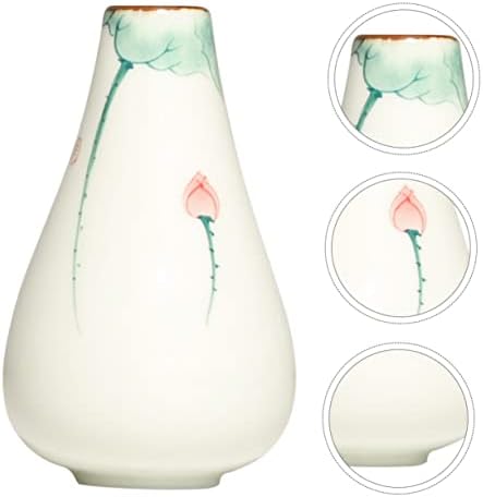 Simple Lotus Ceramic Vase for Home Decor and Flower Arrangement