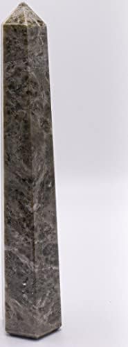 57 Inch Rich Green Vesuvianite Obelisk with Inclusions
