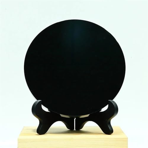 Beautiful Natural Obsidian Mirror Stone Disc for Home and Office Decor