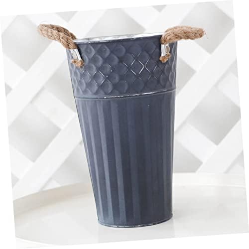 KESYOO Vintage Iron Flower Bucket Planter Vase