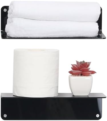 DRMHM Acrylic Floating Shelves 9x4in Black