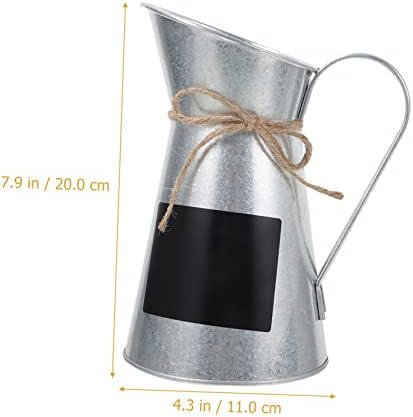 Nordic Blackboard Flower Bucket Rustic Metal Vase