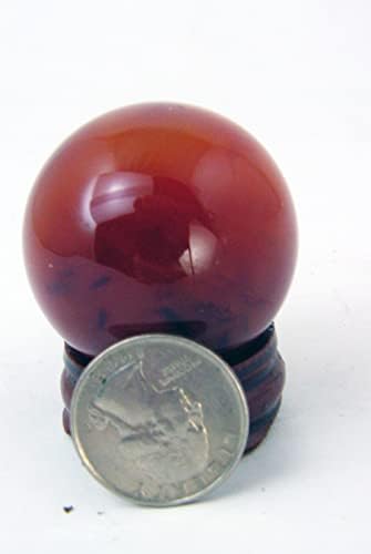 Carnelian Agate Sphere 40mm with Stand for Healing