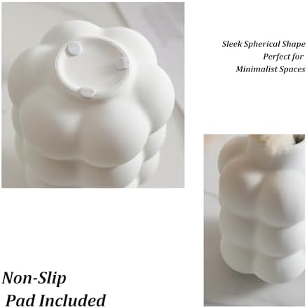 JOJUNO White Ceramic Vase for Home Decor