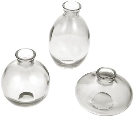 PRETYZOOM 3 Pack Hydroponic Glass Vases for Home Office Decor