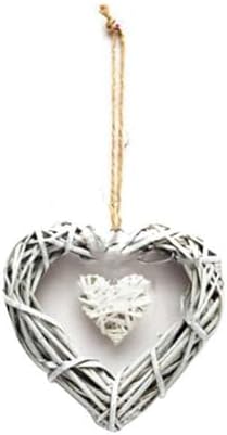 Heart Shape Wicker Wreath for Front Door and Wall Decor