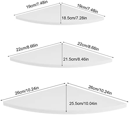 Pwshymi 3Pcs Corner Floating Shelves
