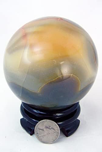 Carnelian Agate Sphere 88mm with Stand