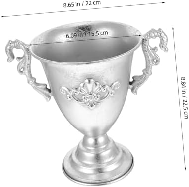 Rustic Iron Flower Vase Vintage Decorative Pot for Home