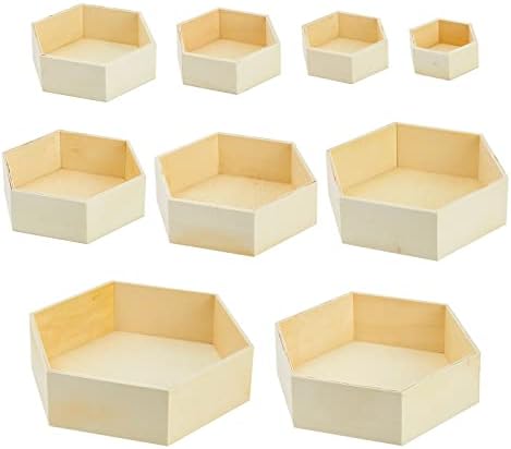 Bright Creations 9 Hexagon Floating Wall Shelves Set