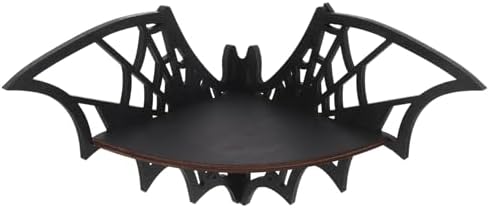 Gothic Floating Corner Shelf Black Wooden Storage Rack for Spooky Decor