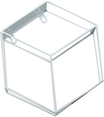 Hexagonal Floating Wall Shelves with Wrought Iron Design
