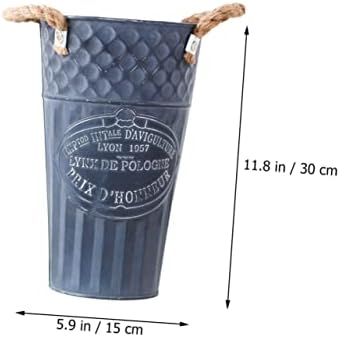KESYOO Vintage Iron Flower Bucket Planter Vase