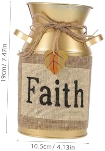 KESYOO Vintage Metal Flower Vase Rustic Decor