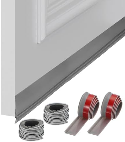 Uxcell Door Bottom Sweep with Adhesive 39 x 2 Inch Silicone Draft Strip for Cold and Noise Blocker