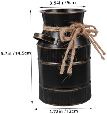 2pcs Vintage Iron Flower Vase Decorative Bucket for Home