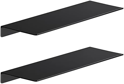 Danpoo Black Floating Shelves Wall Storage 2PCS