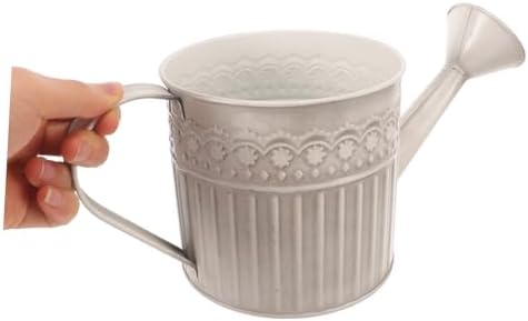 Retro Iron Flower Bucket Vase with Handle