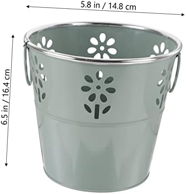 Vintage Galvanized Iron Flower Bucket Planter for weddings and rustic decor
